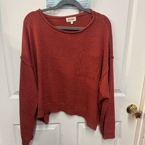 ADORA Women's Warm Rust Crew Neck Sweater